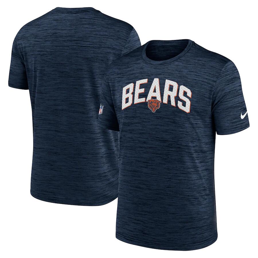 Men's Chicago Bears Navy On-Field Sideline Velocity T-Shirt